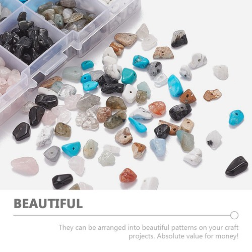 Natural Tumbled Gravel Drilled Gemstone Chips - Picture 3 of 12