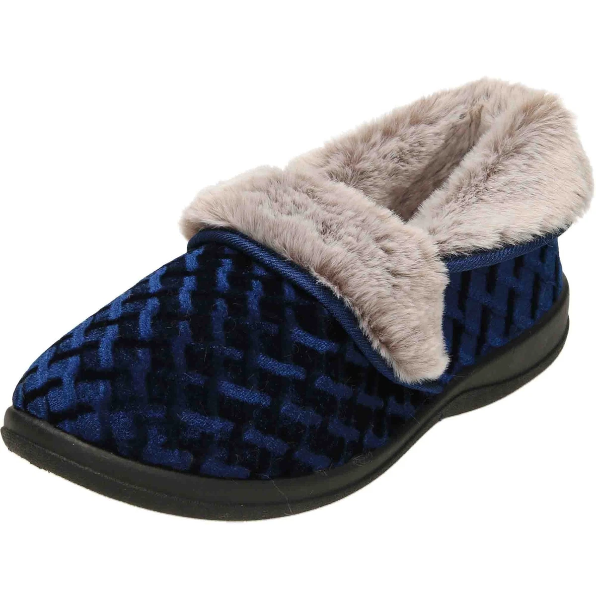 Ladies navy hotsell slippers