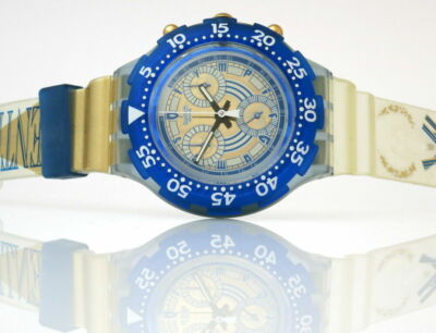 Mint Condition* 1995 Swatch Olympics Aquachrono NIKIPHOROS SBZ102