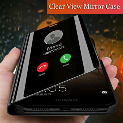 Case Für Samsung Galaxy S26 S25 S24 S23 S22 Ultra Mirror View Ständer Flip Hülle