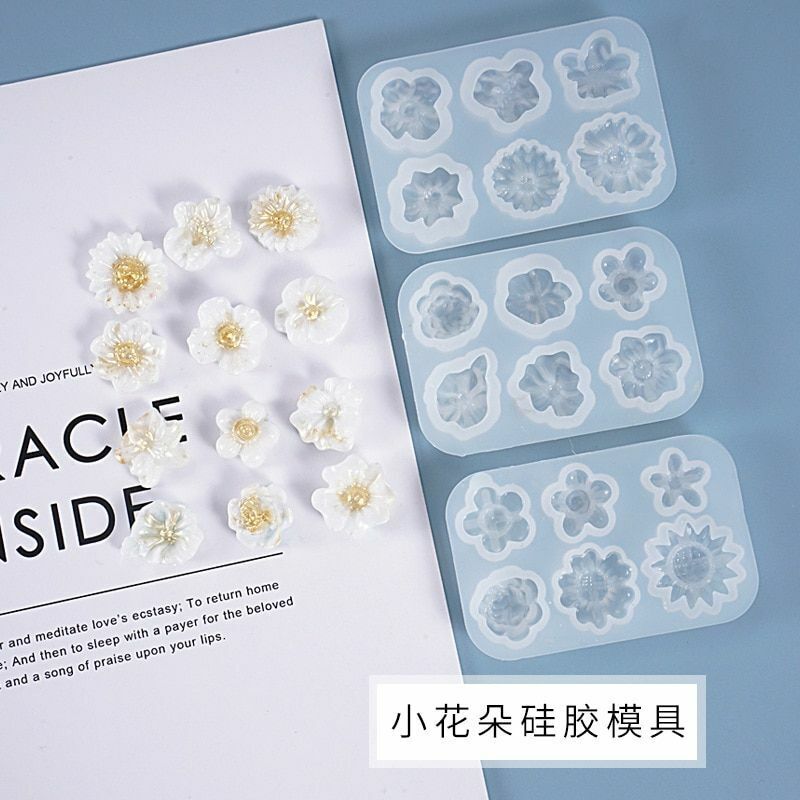 1pc Quantity limited Small Flowers Silicone Molds Crystal Casting Cheap SALE Start Epoxy Mold Resi