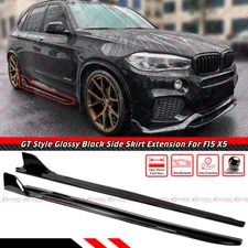 For 2014-2018 BMW X5 F15 GT Style Gloss Black Side Skirt Extension Splitter