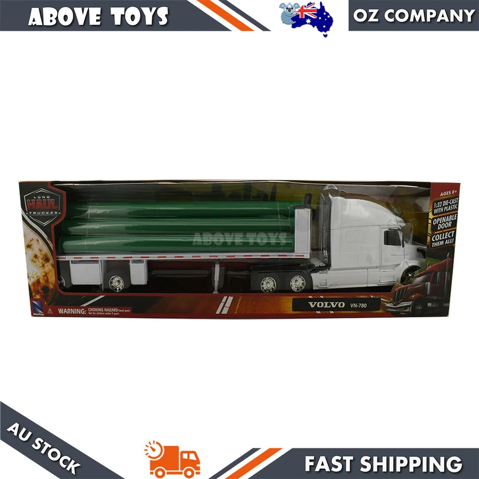 New Ray 1:32 Volvo VN-780 Flatbed Trailer With Long Pipe Diecast Truck Model - Image 2 of 3