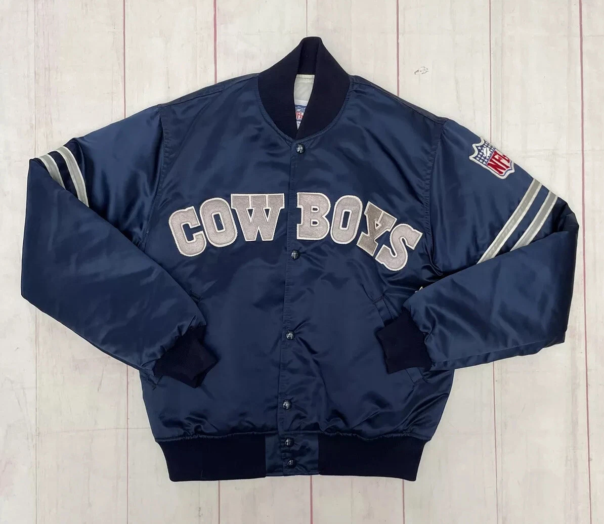 Vintage 1980s Dallas Cowboys Starter Satin Jacket Made in Usa M EUC | eBay
