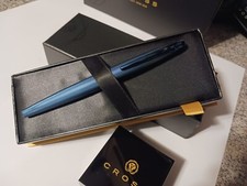 Cross ATX Rollerball Pen Dark Diamond Cut Blue PVD 150 New Christmas Gift