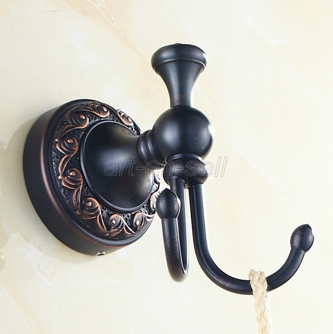 Oil Rubbed Bronze Bathroom Hooks Hats/ Clothes/ Towel Hook Rack Hangers aba467