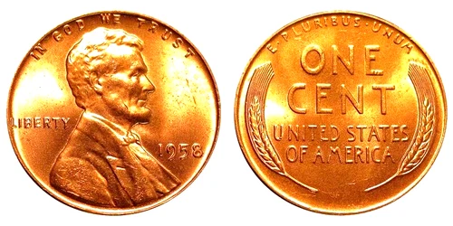 1958 P   GEM UNCIRCULATED  LINCOLN WHEAT CENT