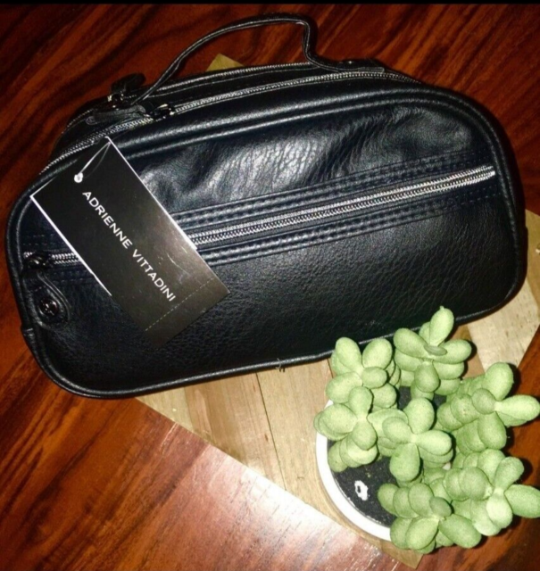 Toiletry Bag Men&#039;s Travel Zippered Pack Adrienne Vittadini