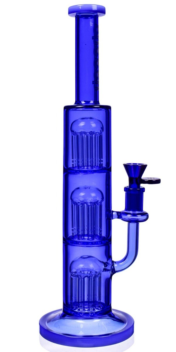 THICK Cheech™ Glass 13" Triple Tree Perc TALL Bong HEAVY Glass Water