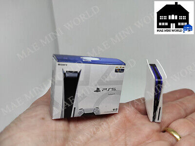 PS5 MINIATURE Console 4 Games And/or Controller With BOX. Handmade Art. 