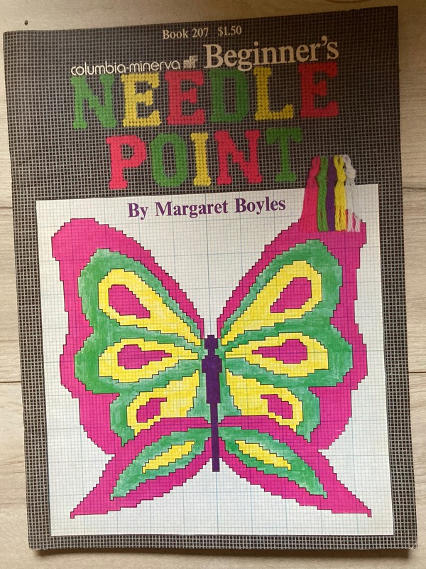 Columbia-Minerva Beginner's Needle Point Book 207 Margaret Boyles 1970s How-To 