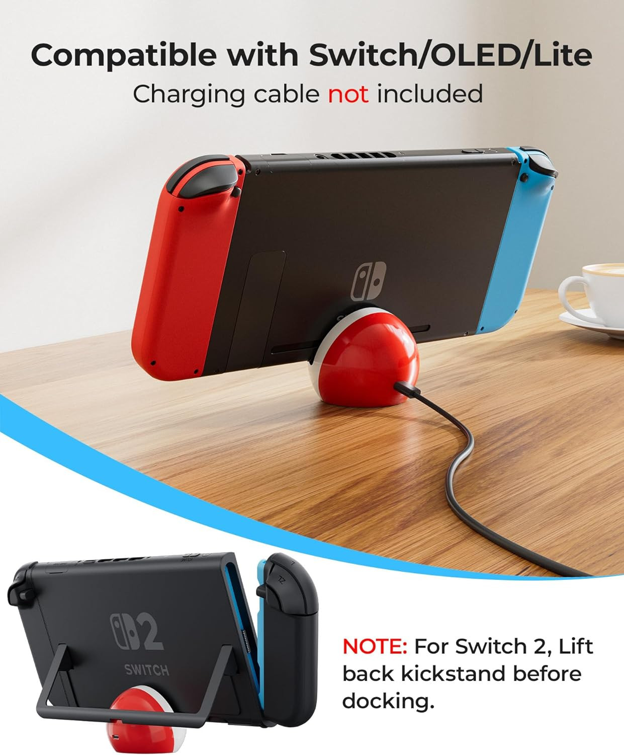 Antank Tiny Charging Stand Compatible with Nintendo Switch/Switch Lite/Switch OL