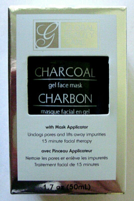 2 Global Beauty Care CHARCOAL Gel Face Mask w/Mask Applicator Sealed 1.7 oz NIP