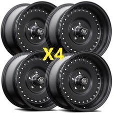 15 Black Centerline Auto Drag 15x7 15x8.5 Solid Staggered Lite Mag Wheels 5x4.75