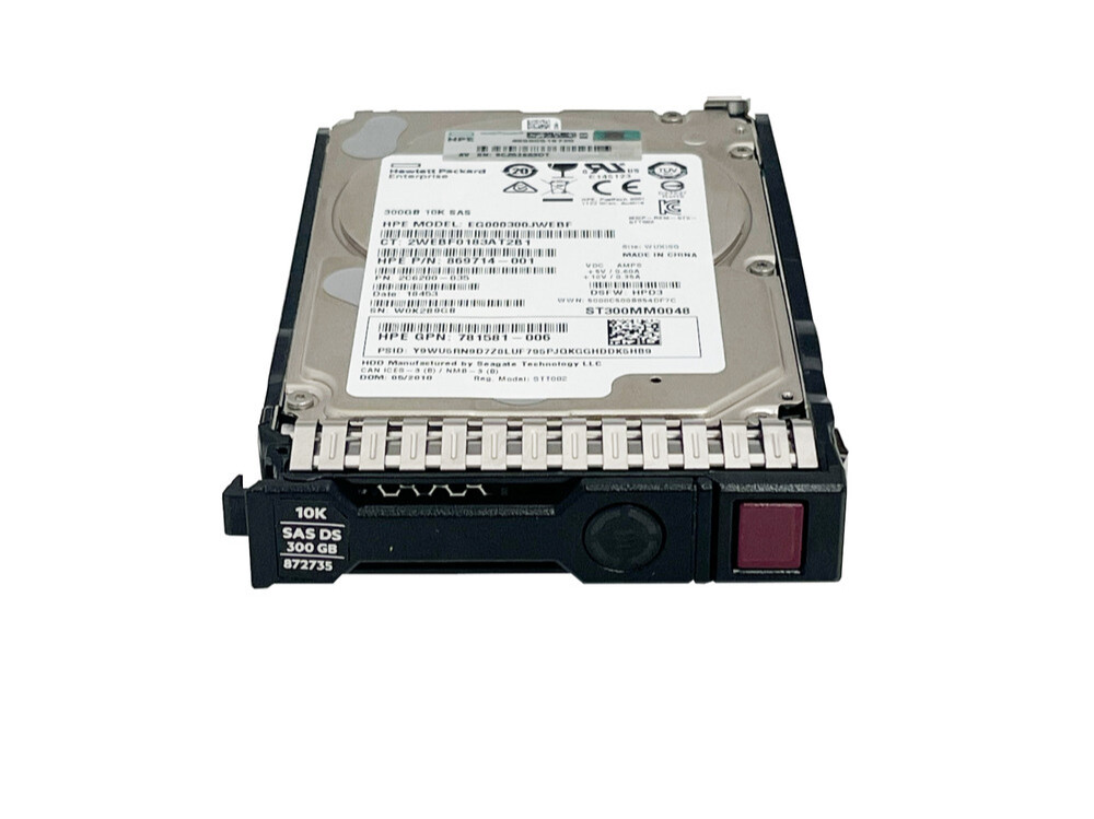 872735-001 HPE 300GB SAS 10K SFF 12G SC DS HDD 872475-B21 | eBay