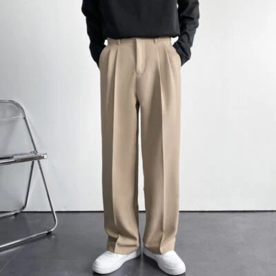 スーツ BEVAN UP wide dark gray slacks Dark Grey Slim Leg Tapered Pants in Wrinkle-Free 4-Ply Wool