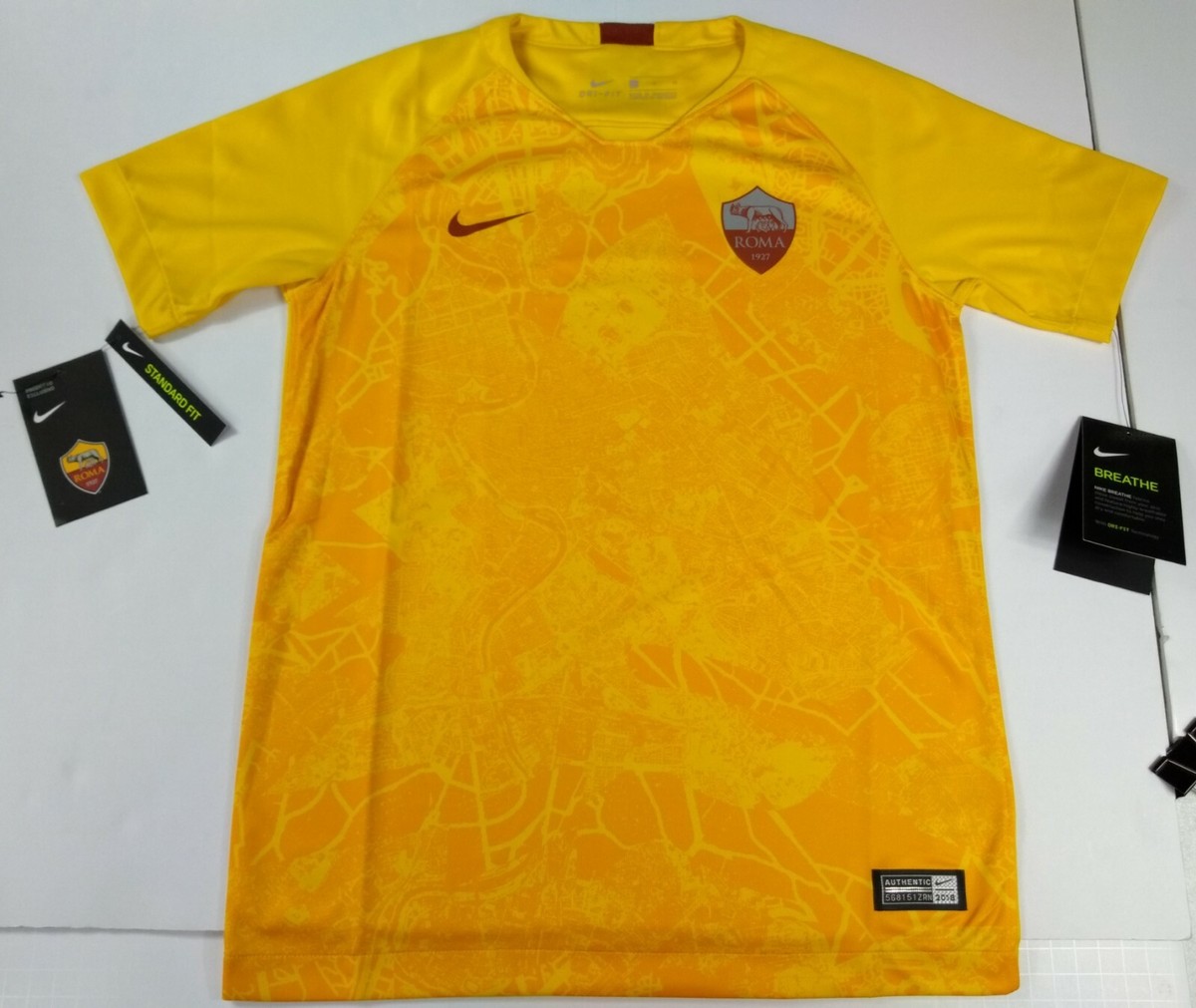Nike AS Roma 2018/2019 3rd Replica Soccer Jersey Yellow