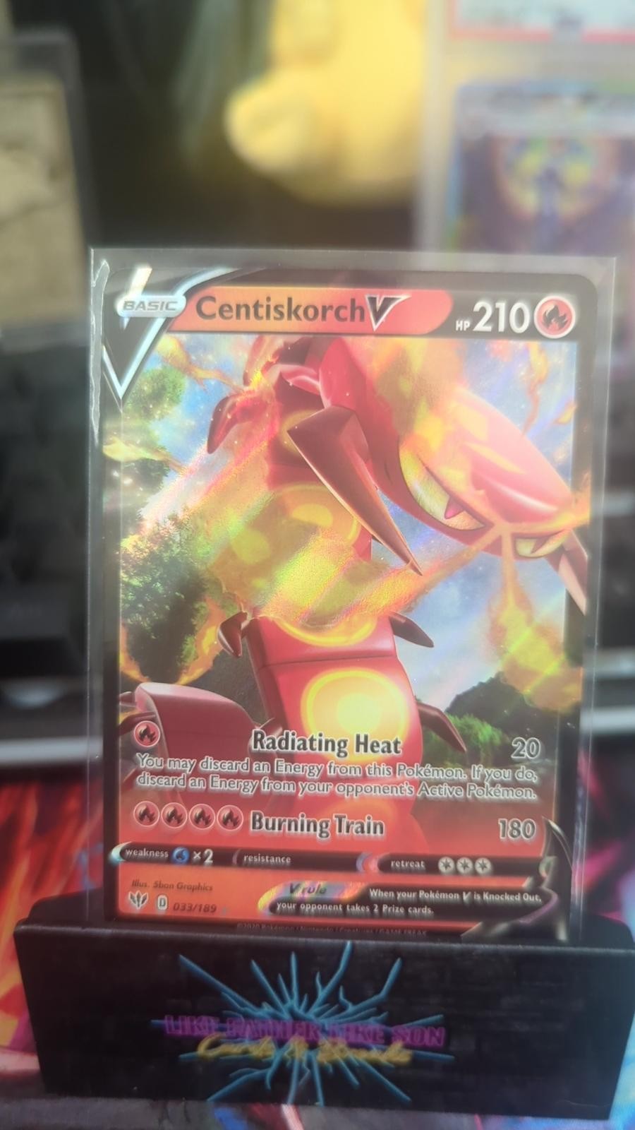 Centiskorch V 033/189 Holo V Rare Darkness Ablaze Pokemon Near Mint