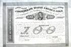 Last Confederate States of America loan+C. Richmond 1863 CSA USA civil war Tyler