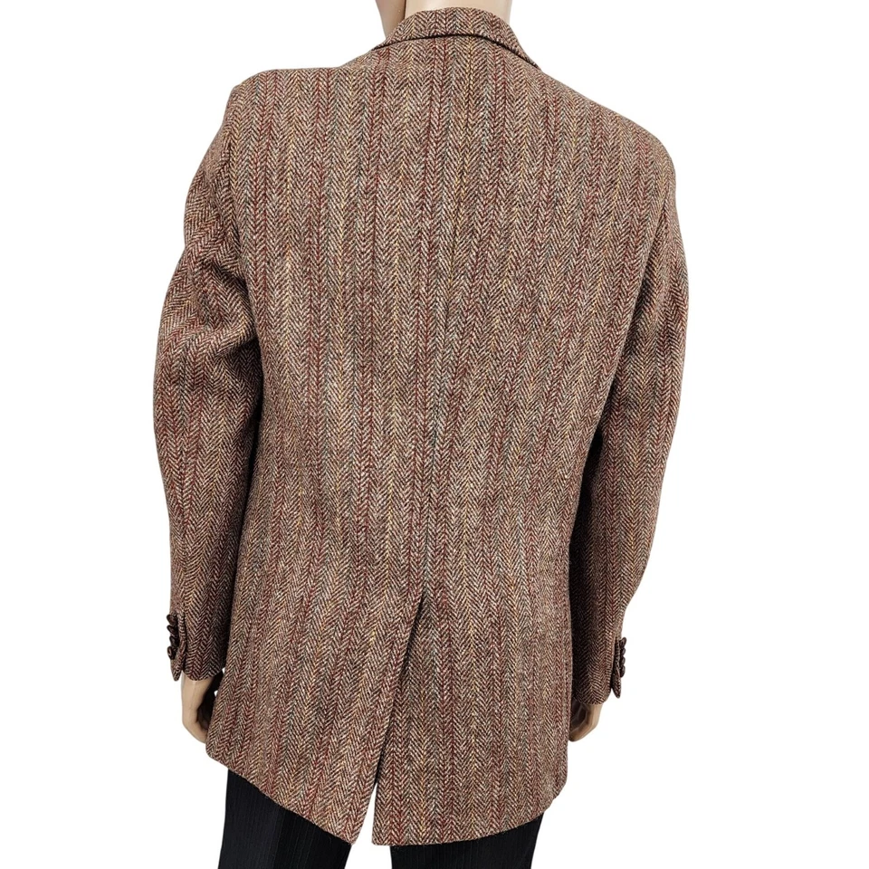 Lands End Charter Collection 复古 Harris 粗花呢西装外套,男式 42R — 第 2/4 张图片