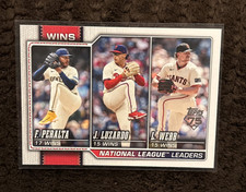 Topps 2026 Series 1 Freddy Peralta Jesus Luzardo Logan Webb #117 League Leaders