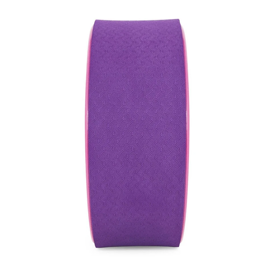 Prosource Fit 12 pulgadas Yoga Rueda Prop Equipo de Fitness, Púrpura/Rosa (Caja Abierta) Foto 2 de 4