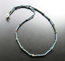 NILE  Ancient Egyptian Amulet Mummy Bead Necklace ca 600 BC