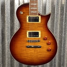 ESP LTD EC-256 Flame Dark Brown Sunburst Guitar LEC256FMDBSB #2369 Used