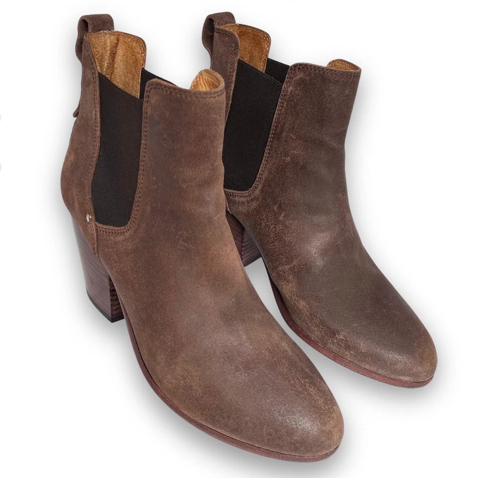 Botas Chelsea occidentales de gamuza aceitada marrón Rag & Bone Devon para mujer 8 EU 39 Foto 3 de 4