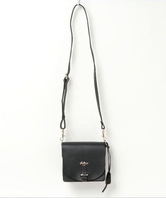 BOLDRINI SELLERIA Square Shoulder Crossbody Bag Purse in BLK USED Good Condition