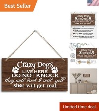 Funny Farmhouse Wooden Sign - Please Do Not Ring Doorbell 12x6 Inch Decor