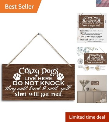 Funny Farmhouse Wooden Sign - Please Do Not Ring Doorbell 12x6 Inch Decor