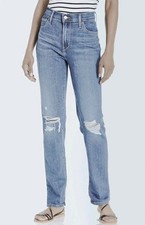 Levi's Women's 724 High Rise Slim Straight Distressed Jeans Size 27X32
