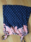 Lands End Tankini Swim Top Size 8.  Navy Blue Print.  Very Good Condition — photo 5