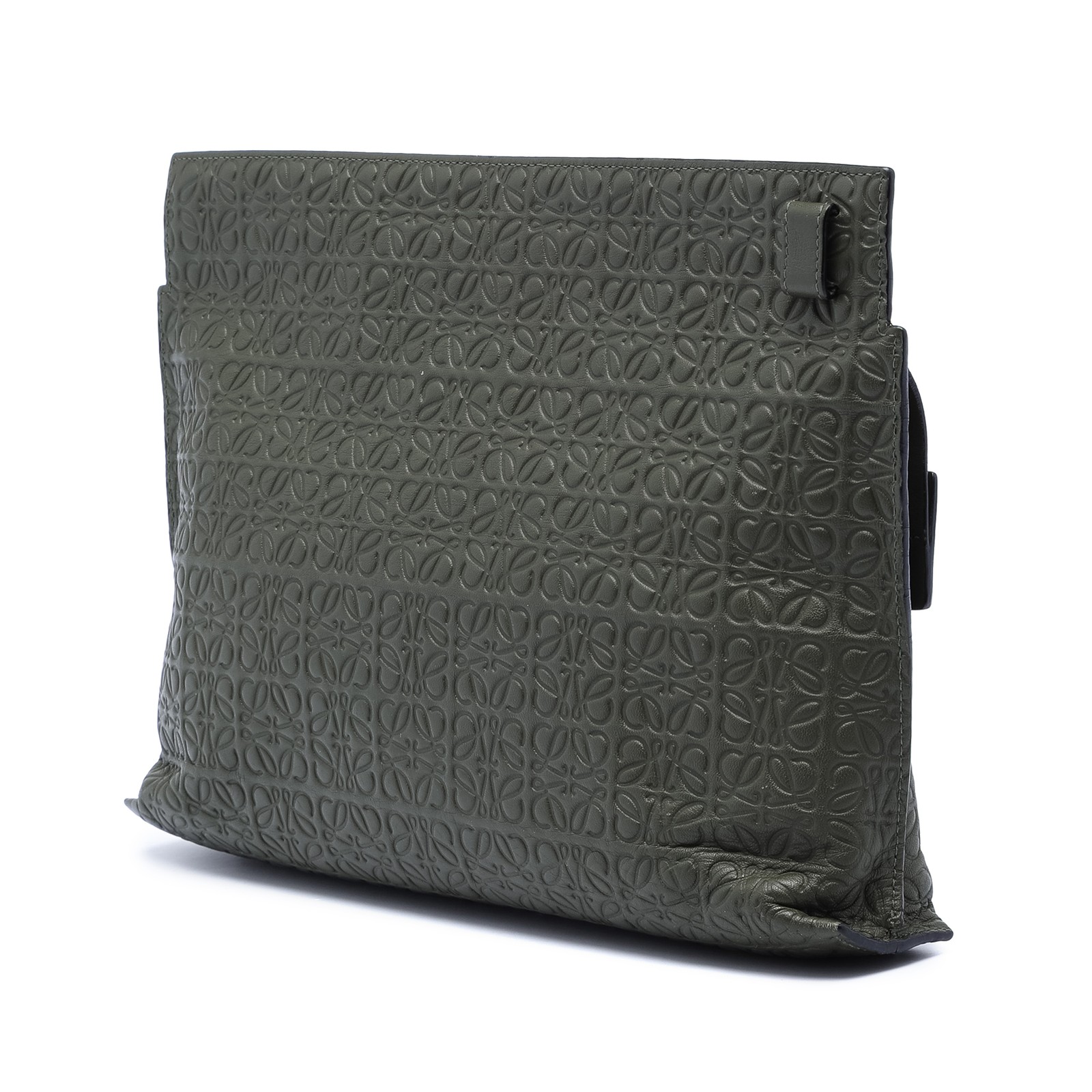 Authenticated LOEWE Embossed Leather Anagram Repe… - image 2