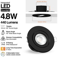 Modern LED Downlight Dimmable Adjustable Tilt Angle Recessed Ceiling Spotlights