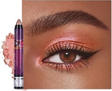 Rose Gold Pink Shimmer Eyeshadow Stick, Pearl Bright Pink Color Cream Eye Shado