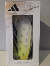 Adidas X SG League Football Shin Pads Guards White Green Size Large New!