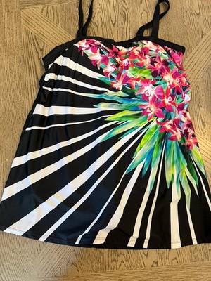 Maxine of Hollywood Women's Plus-Size 22w  The Groove Bandeau Sarong Swimsuit