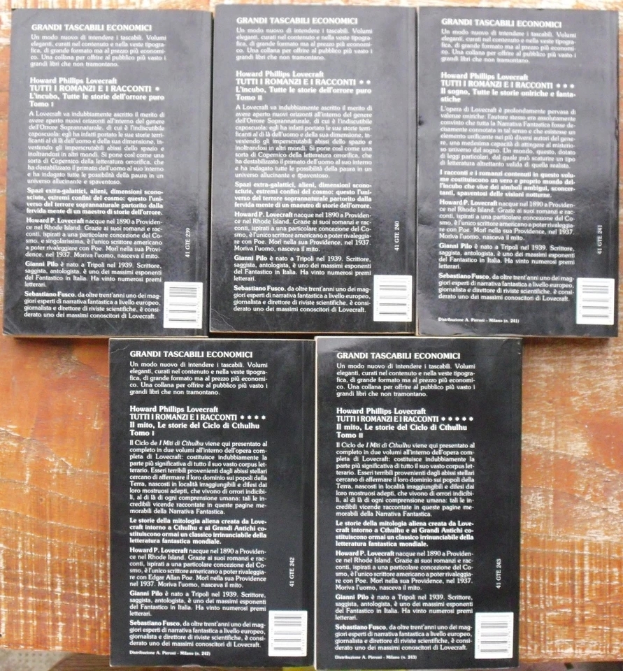 Lovecraft Tutti i romanzi e i racconti. Lotto horror miti Cthulhu Necronomicon - Immagine 4 di 4