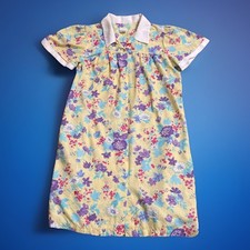 Vintage Floral House Dress Size Large Snap Front