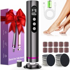 Dermave Electric Foot Callus Remover Cordless, 2 in 1 Electric Foot File, Adj...