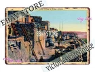1943 Hopi Indian Village Walpi Arizona Cultural Scene Tin Sign art decor