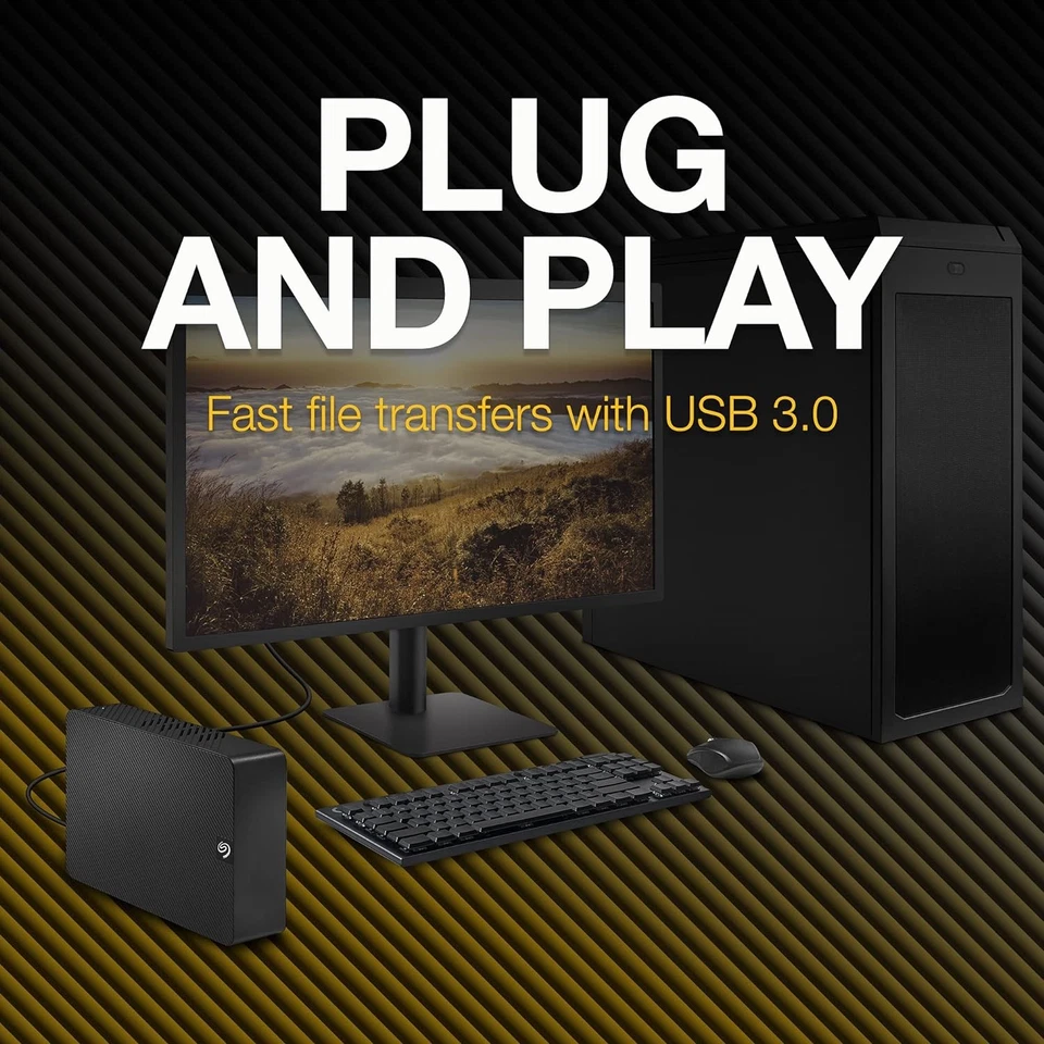 Seagate Expansion 6TB Desktop External Hard Drive in Black - USB3.0 Expansion De - Image 4 of 4