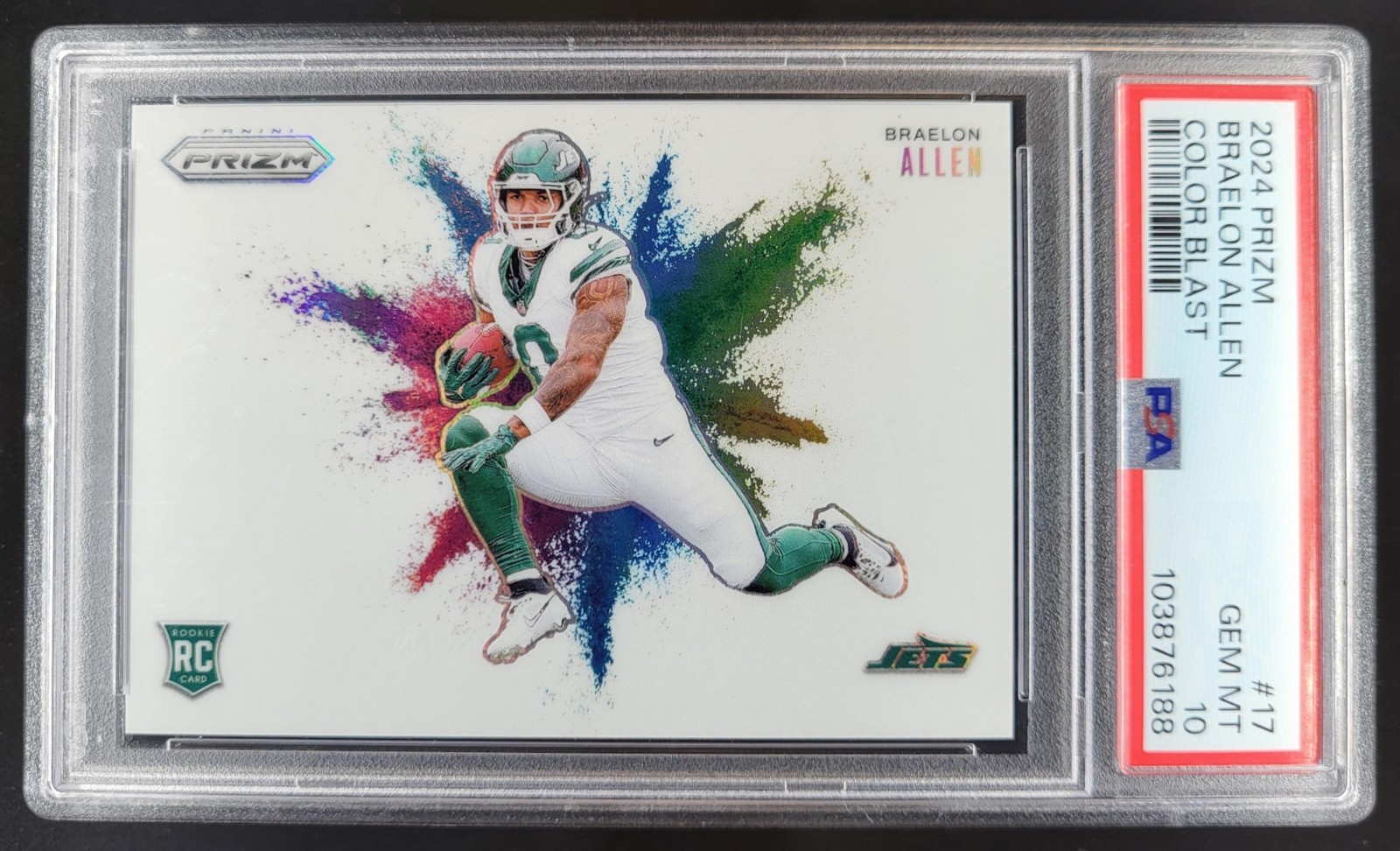 Braelon Allen Panini Prizm Color Blast #17 Base