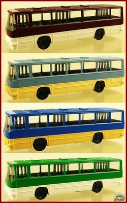 AT879 | SES(?) Spur H0 / 1:87 - 4 Reisebusse Ex-DDR ''Ikarus 260'' *Neuwert*