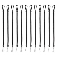 Verstellbarer Halsband-Lanyard, 12Er SchlüSselband Schwarz