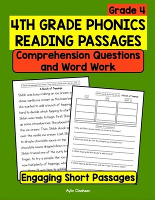 4th Grade Phonics Reading Passages with Comprehension Questions and Word Work: E