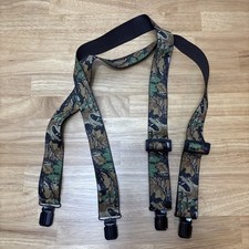 Holdup Advantage Camo Suspenders 1.5" Elastic Clip On Adjustable Outdoor Hunting