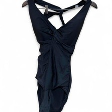 Plus sized Black one piece swimsuit with twist back NWT Liner size 20